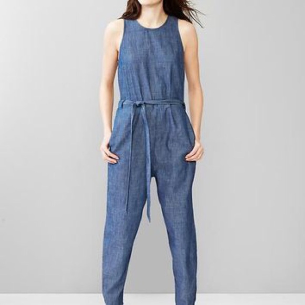 GAP chambray denim jumpsuit